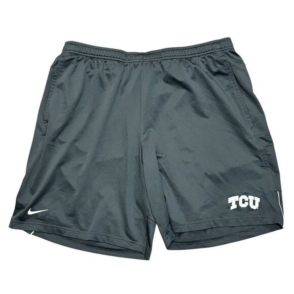 Nike TCU Horned Frogs Men's 2XL Gray Athletic Shorts Team Issued NCAA big 12 - Picture 1 of 4
